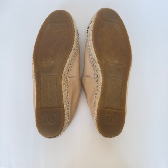 CHANEL Beige/Black Espadrilles, IT 40. As-Is Condition. - Picture 13 of 15